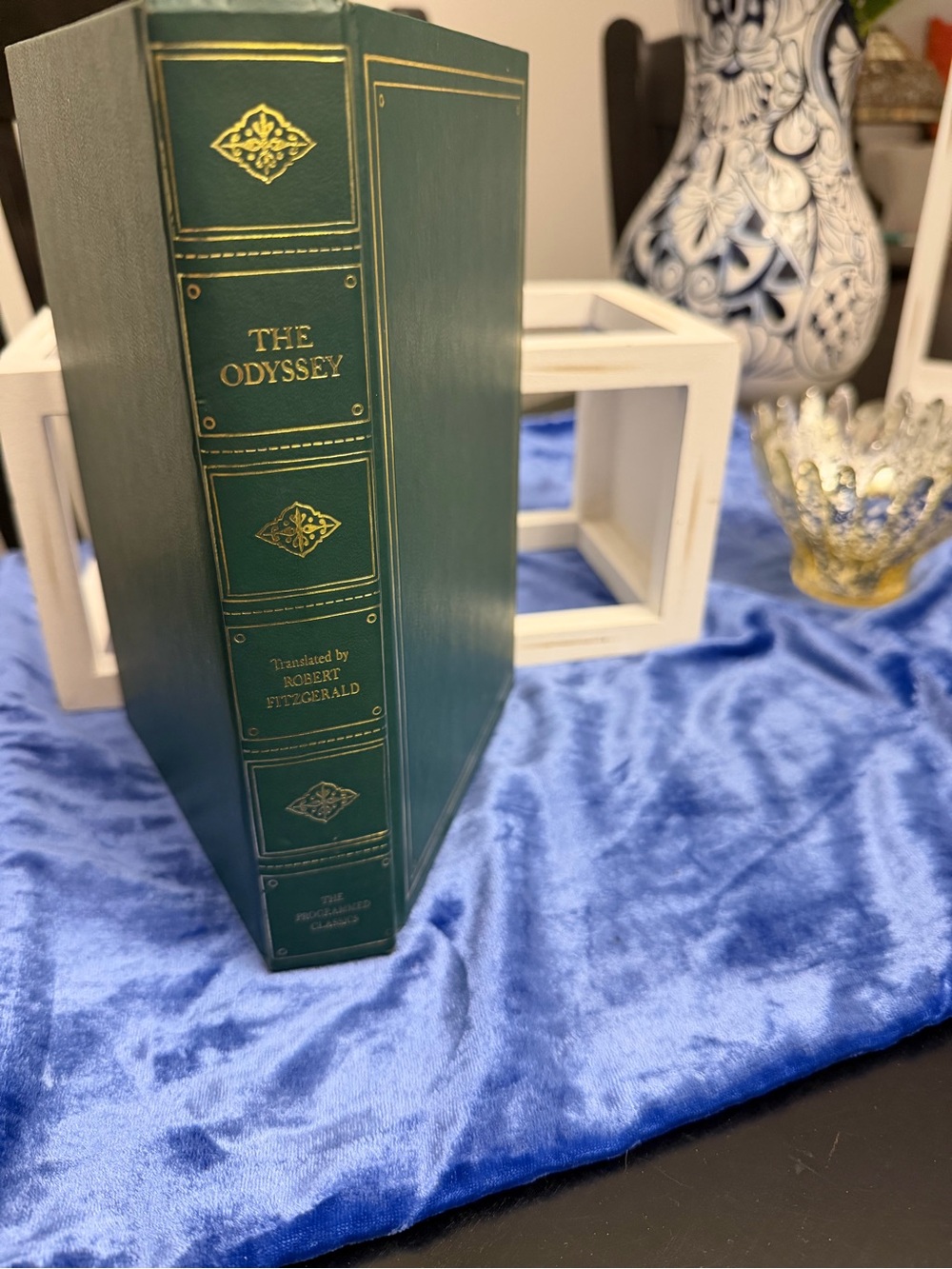 The Odyssey Green Decorative Coffee Table Book with Gold Foil